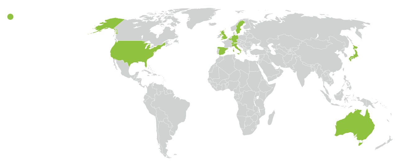 Карта основных рынков